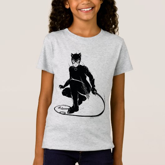 Catwoman Ink Brush Pose T-shirt (Voorkant)