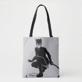 Catwoman Ink Brush Pose Tote Bag (Voorkant)