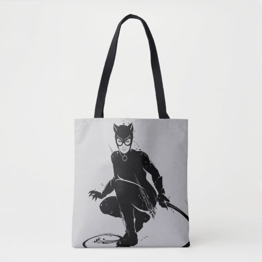 Catwoman Ink Brush Pose Tote Bag (Voorkant)