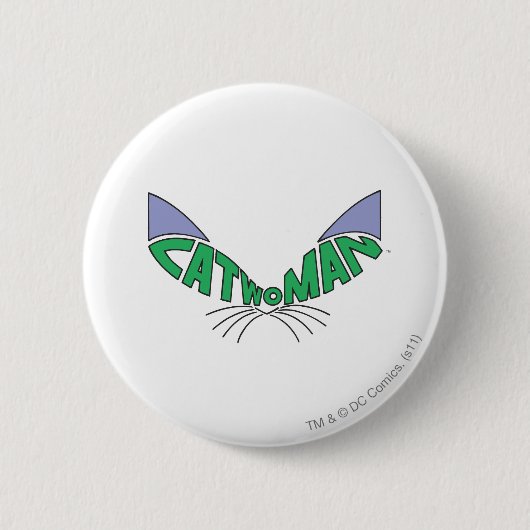 Catwoman Logo Green Ronde Button 5,7 Cm (Voorkant)