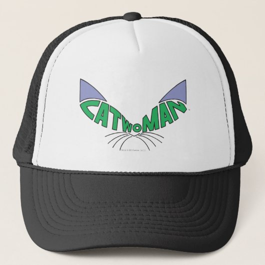 Catwoman Logo Green Trucker Pet (Voorkant)