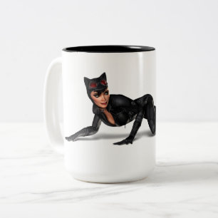 Catwoman Lurking Tweekleurige Koffiemok