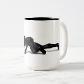 Catwoman Lurking Tweekleurige Koffiemok (Voorkant rechts)