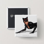 Catwoman Lurking Vierkante Button 5,1 Cm (Voorkant /achterkant)