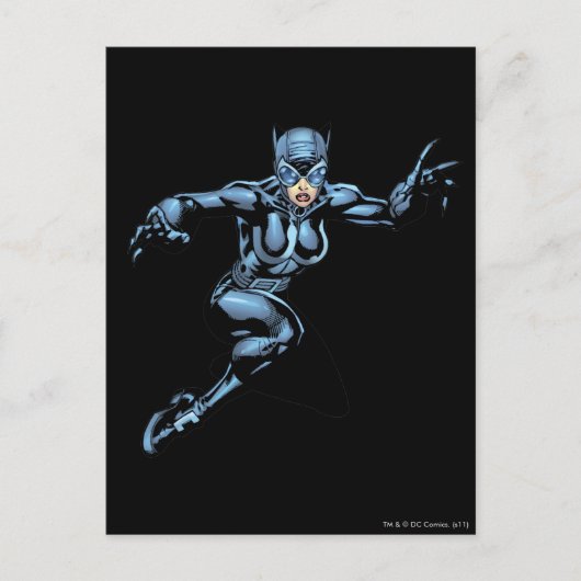Catwoman met wetten briefkaart (Voorkant)