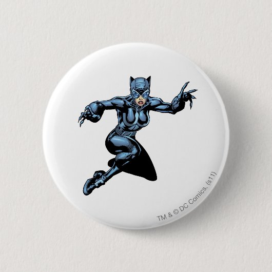 Catwoman met wetten ronde button 5,7 cm (Voorkant)