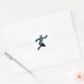 Catwoman met wetten ronde sticker (Envelop)