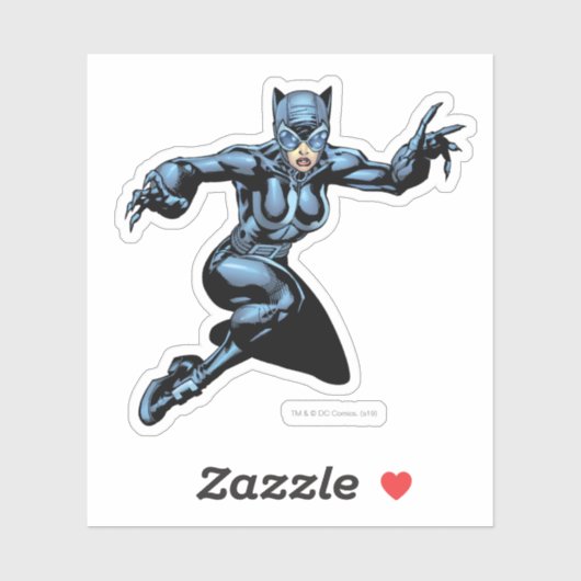 Catwoman met wetten sticker (Vel)