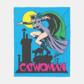 Catwoman & Roze Naam Fleece Deken (Voorkant)