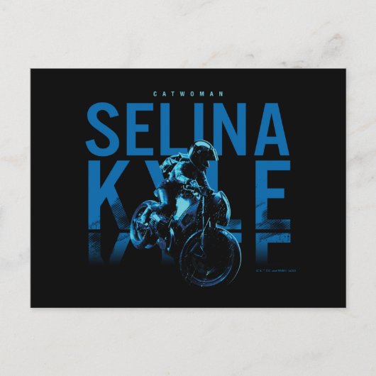 Catwoman Selina Kyle Motorcycle Briefkaart (Voorkant)