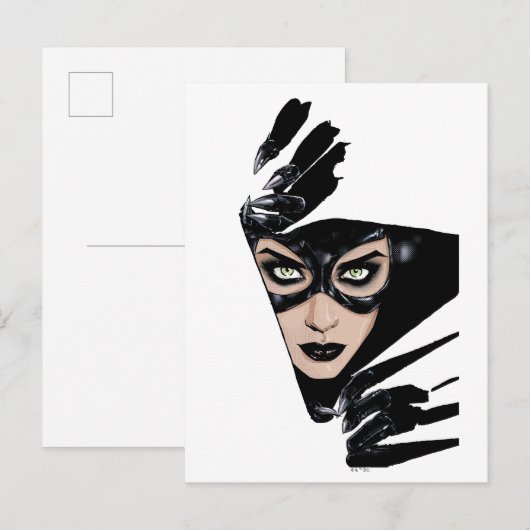 Catwoman The Claws Are Out Cover Illustration Briefkaart (Voorkant / Achterkant)