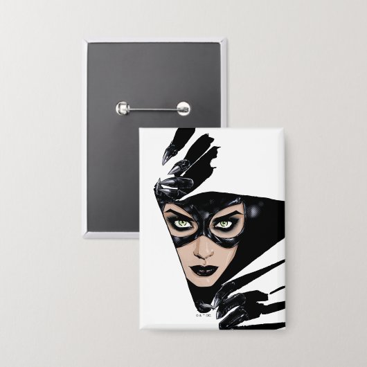 Catwoman The Claws Are Out Cover Illustration Button (Voorkant / Achterkant)