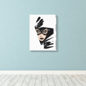 Catwoman The Claws Are Out Cover Illustration Canvas Afdruk (Insitu (Houten vloer))