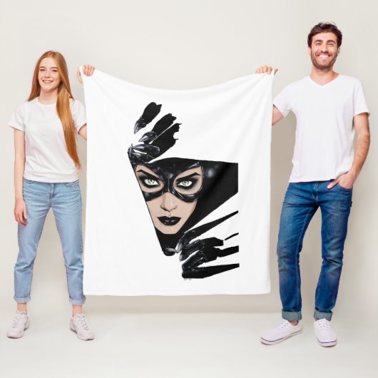 Catwoman The Claws Are Out Cover Illustration Fleece Deken (In situ)