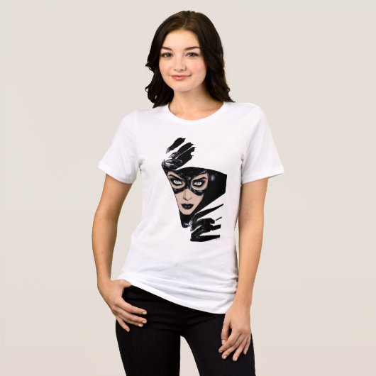 Catwoman The Claws Are Out Cover Illustration Tri-Blend Shirt (Voorkant volledig)