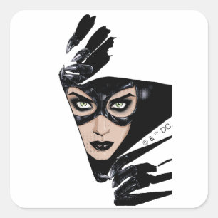 Catwoman The Claws Are Out Omslagillustratie Vierkante Sticker
