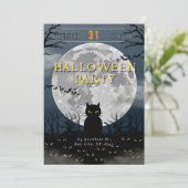 Caty Halloween Feest  Kaart (Staand voorkant)