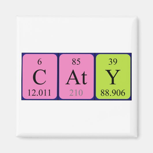 Caty periodieke table name magnet (Voorkant)