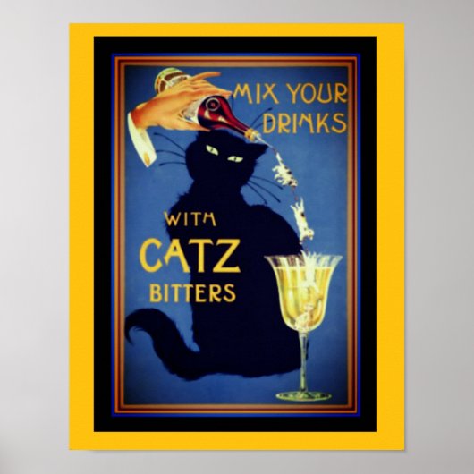 Catz Bitters Vintage 12x16 Poster (Voorkant)