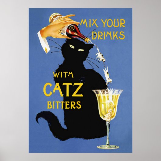 Catz Bitters Vintage Drankposter Poster (Voorkant)
