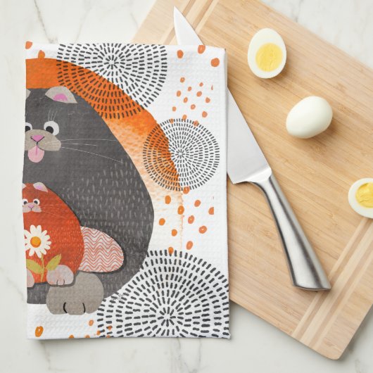 CATZ PAJAMAZ Kitchen Towelen Theedoek (Quarter Fold)