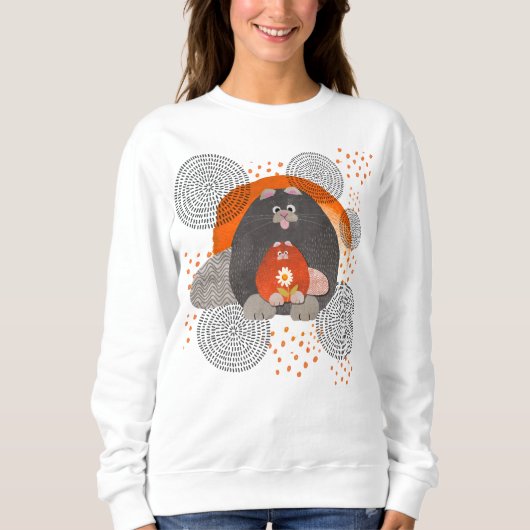 CATZ PAJAMAZ witte shirten Kies stijl Trui (Voorkant)