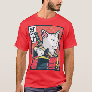 Catzilla Ancient Japanse Cat Art Ninja T-shirt