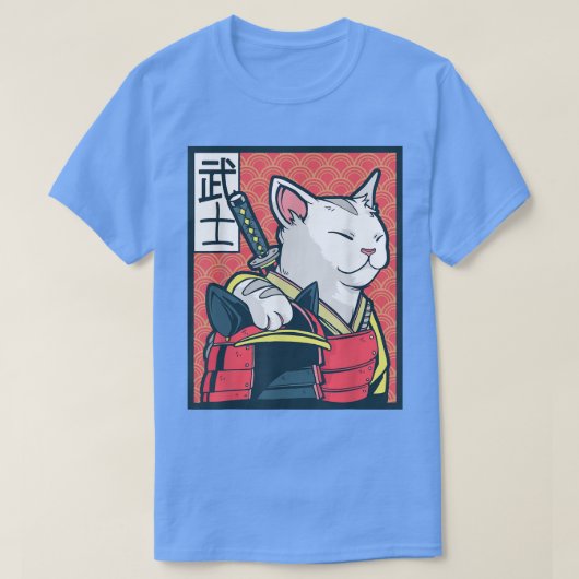 Catzilla Ancient Japanse Cat Art  Ninja T-shirt (Design voorkant)