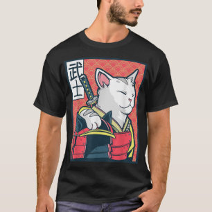 Catzilla Ancient Japanse Cat Art Ninja T-shirt