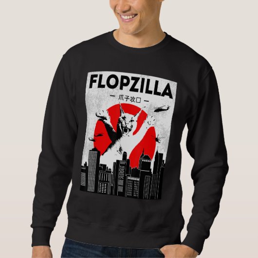 Catzilla big floppa meme Flopzilla Caracal Cat Trui (Voorkant)