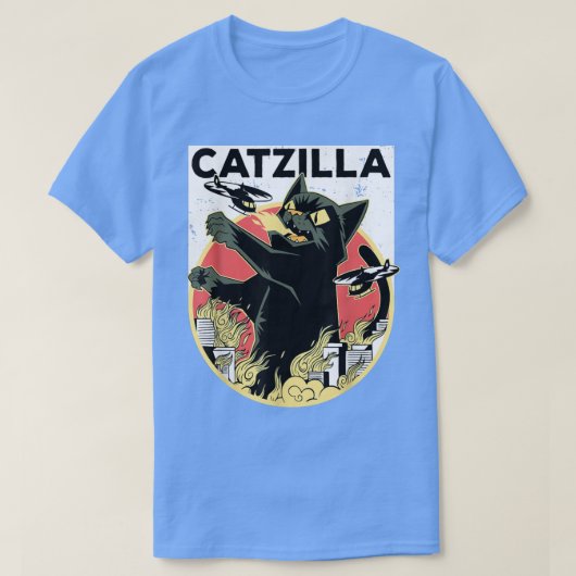 CATZILLA Black Cat Apparel Catzilla T-shirt (Design voorkant)