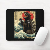 Catzilla Cat Art Grappige Kat Japans voor Mannen V Muismat (Met muis)