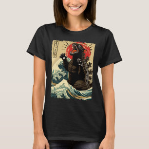Catzilla Cat Art Grappige Kat Japans voor Mannen V T-shirt