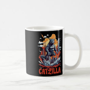 Catzilla Cat City Skyline Grappig Koffiemok