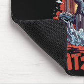 Catzilla Cat City Skyline Grappig Muismat (Hoek)