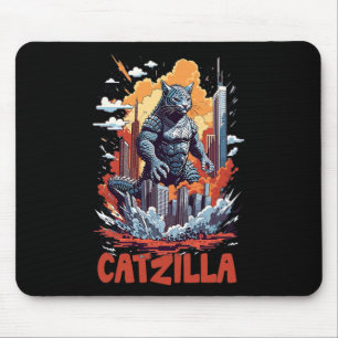 Catzilla Cat City Skyline Grappig Muismat