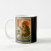 Catzilla Cat Japanese Art Funny Cat For Men Women  Koffiemok (Links)