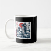  Catzilla Cat Japanese Art Funny Cat Koffiemok (Links)