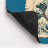 Catzilla Cat Japanese Art Funny Cat Lover For Men  Muismat (Hoek)