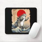 Catzilla Cat Japanese Art Funny Cat Meme For Men W Muismat (Met muis)