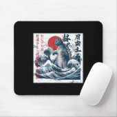  Catzilla Cat Japanese Art Funny Cat Muismat (Met muis)