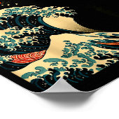 Catzilla Cat Japanese Art Funny For Men Women Boy  Poster (Hoek)