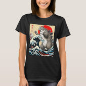 Catzilla Cat Japanse kunst T-shirt (Voorkant)