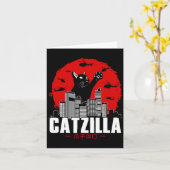 Catzilla Cute Kat Spullen Voor Kat Liefhebber Kaart (Gele Bloem)