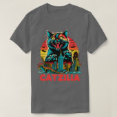 CATZILLA, de felle Feline Overlord T-shirt (Design voorkant)