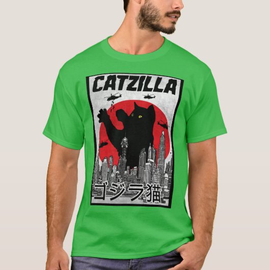 Catzilla familie t-shirt (Voorkant)