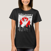 Catzilla Funny big floppa meme Flopzilla Caracal C T-shirt (Voorkant)