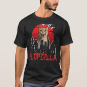 Catzilla Funny big floppa meme Flopzilla Caracal C T-shirt (Voorkant)