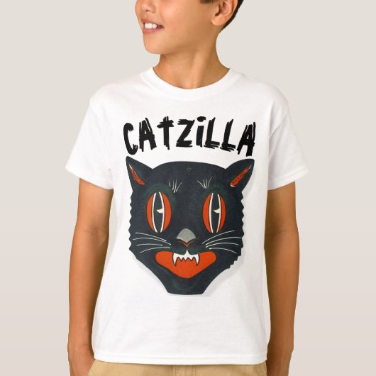 CATZILLA, Funny Boys Kinder Cat T-shirts (Voorkant)