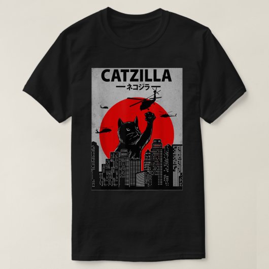 Catzilla Funny Cat, Funny Cat, Cat Lover T-shirt (Design voorkant)